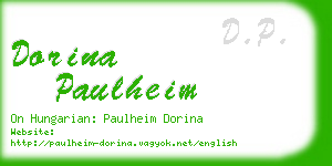 dorina paulheim business card